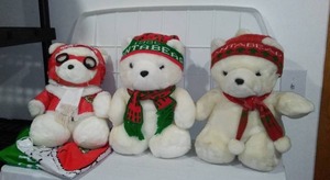 Santa Bears In Tote 1985-1986-1987
