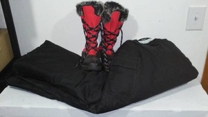 Snow Pants (XXL) And Rugged Outback Snow Boots.