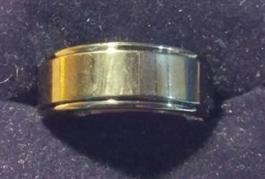 Tungsten Style Black Metal Ring.