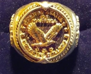 American Quarter Dollar Ring.