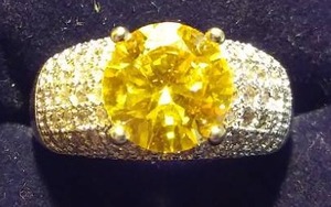 Yellow Gemstone Ring.