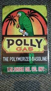 Polly Gas Metal Sign.