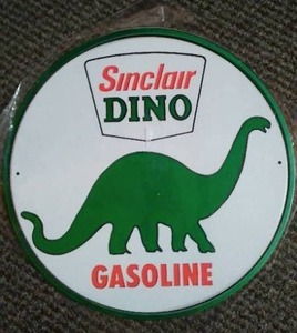 Sinclair Dino Gasoline Metal Sign.