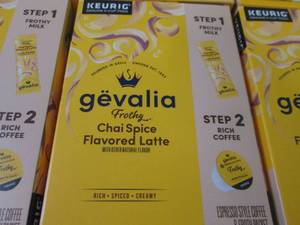 lot 10 image: 6- 6ct Gevalia Frothy Chai Spice La...