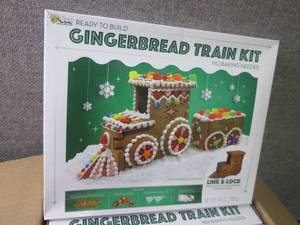 lot 17 image: 6- 25 oz Gingerbread Train Kits...