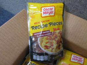 lot 77 image: 6- 2.8 oz Oscar Mayer Bacon Pieces...