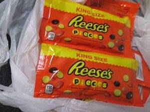 lot 113 image: 12- 3 oz Reeses Pieces...
