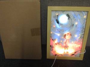 lot 284 image: 2- Lit Wall Dcor Pictures with US...