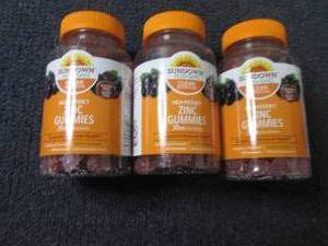 lot 312 image: 3- 90 ct Zinc Gummies...