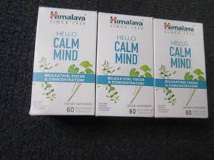 lot 325 image: 3- 60 ct Hello Calm Mind Supplement...