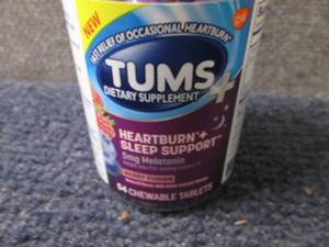 lot 328 image: 4- 54 ct Tums Heartburn Sleep Suppo...
