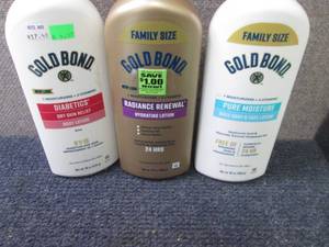 lot 372 image: 3 Assorted Gold Bond Lotions...