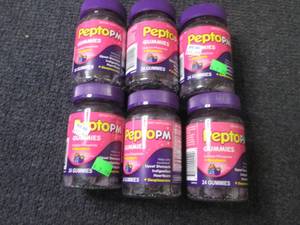 lot 393 image: 6- 24 ct Pepto PM Gummies...