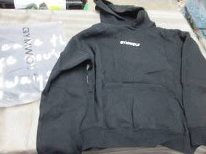lot 410 image: 2 Large Gym Wolf Unisex Black Hoode...