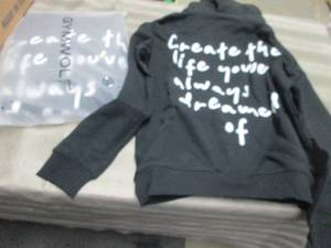 lot 411 image: 2 Large Gym Wolf Unisex Black Hoode...