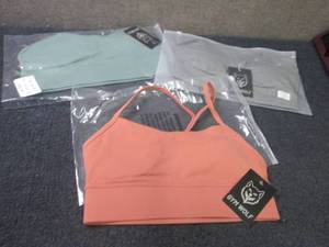lot 424 image: 3 Medium Gym Wolf Sports Bras...
