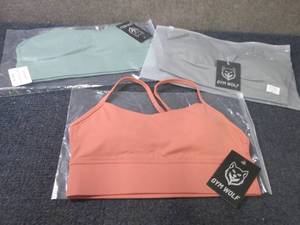 lot 427 image: 3 Medium Gym Wolf Sports Bras...