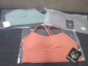 lot 428 image: 3 Medium Gym Wolf Sports Bras...