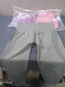 lot 446 image: 3 Large Gym Wolf Ladies High Waiste...