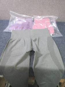 lot 449 image: 3 Large Gym Wolf Ladies High Waiste...