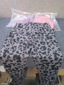 lot 451 image: 3 Large Gym Wolf Ladies High Waiste...