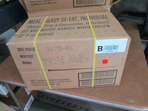 lot 466 image: Sealed Case of 12 MREs Meal Ready ...