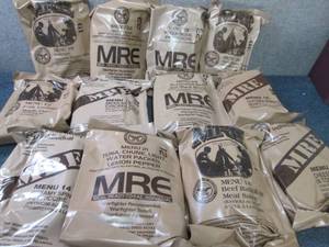 lot 467 image: Sealed Case of 12 MREs Meal Ready ...