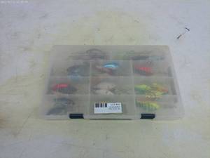 lot 33 image: Box of 22 Fishing Lures - Assorted Colors and Styles