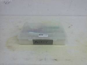 lot 35 image: Assortment of Musky Fishing Lures in Clear Storage Box