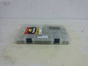 lot 52 image: Fishing Tackle Box - Assorted Plastics and Hooks