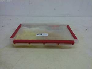 lot 97 image: Fishing Lure Tackle Box with Assorted Plastic Baits - Clear Plastic Container
