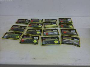 lot 126 image: Assortment of 15 Lake Fork Brand Fishing Plastics - Various Colors and Styles