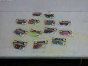 lot 147 image: Collection of 12 Assorted Fish-N brand soft Fishing Plastics - Various Colors