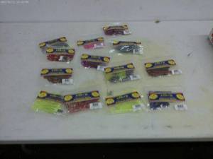 lot 148 image: Collection of 12 Assorted Fish-N brand soft Fishing Plastics - Various Colors