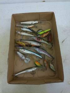 lot 168 image: Box of Assorted Fishing Lures - Variety of Styles and Colors