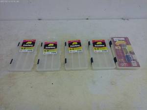lot 217 image: Set of 5 Plano StowAway Fishing Tackle Boxes