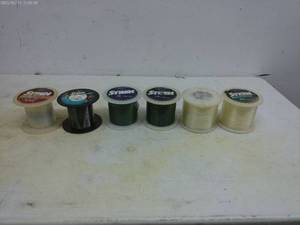 lot 232 image: Set of 6 Streen Fishing Line Spools - Various Weights (6 to 20 lb)