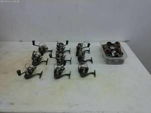 lot 248 image: Lot of 9 Used Fishing Reels with Spare Parts and Components