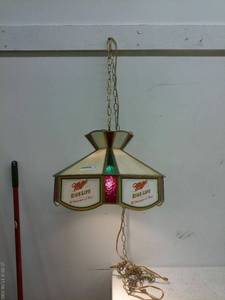 lot 266 image: Miller High Life Vintage Hanging Lamp - Bar Decor