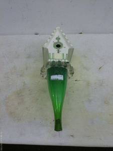 lot 284 image: Handcrafted Green Glass Vase with Wall Mount
