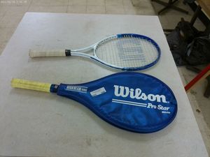 lot 442 image: Wilson Pro Star Tennis Racket with Cover - Used