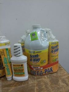 lot 525 image: Lot of Scent-A-Way Odor Eliminators and Toothpaste
