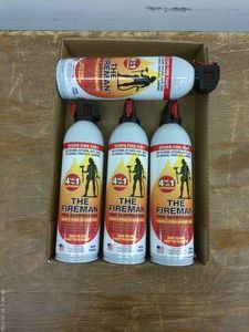lot 536 image: Set of 4 Fireman Fire Extinguishers with Quick Action Spray
