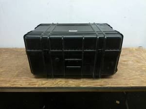 lot 673 image: Heavy-Duty Black Protective Case with Foam Inserts