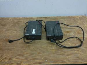 lot 708 image: Pair of APC Back-UPS ES 500 Battery Backup and Surge Protector Units