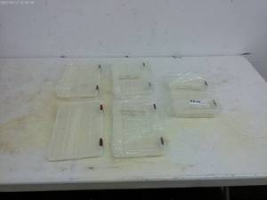 lot 215 image: Lot of 4 Plano Plastic Storage Containers for Small Parts - Various Sizes