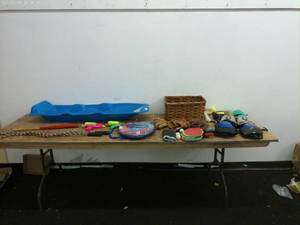 lot 17 image: Lot of Various Kids Toys Including Water Guns, Equipment, and More