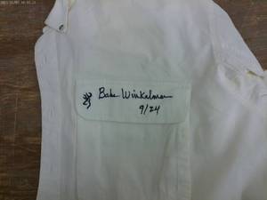lot 18 image: Signed Babe Winkelman Memorabilia. Browning Gold Mens XXL Long Sleeve.