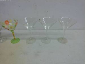lot 328 image: Set of 4 Vintage Glassware including Decorative Margarita Glass