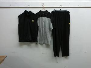 lot 580 image: Complete Set of Mens Sportswear Fleece Vest, Polo Shirt, and Sweatpants